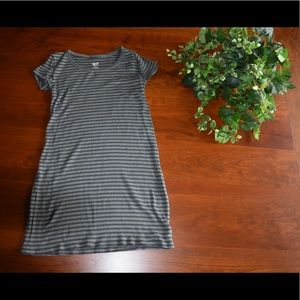Stripped Casual T-Shirt Dress